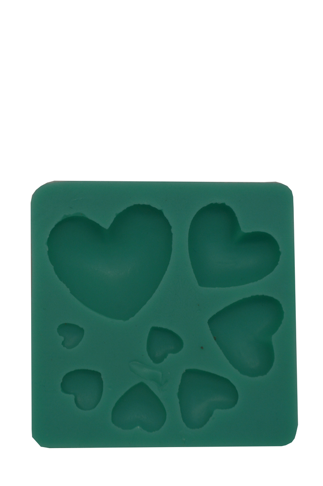 MOLDE DE SILICONE 8 CORAÇÕES 7,5 X 7,5 CM