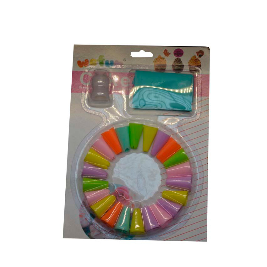 CJ 22 BICOS DE CONFEITAR C/SACO E ADAPTADOR PLÁSTICOS