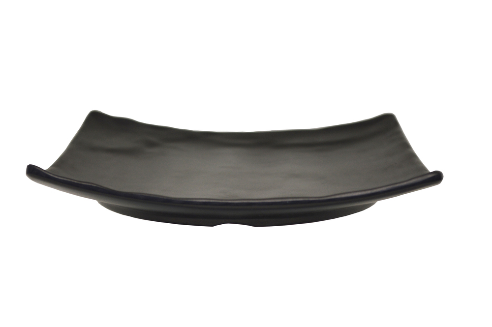 PRATO PRETO QUADRADO MELAMINA 17,5X17,5X2CM