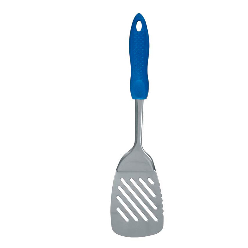 ESPÁTULA FURADA INOX CABO PLÁSTICO 33x10x8cm