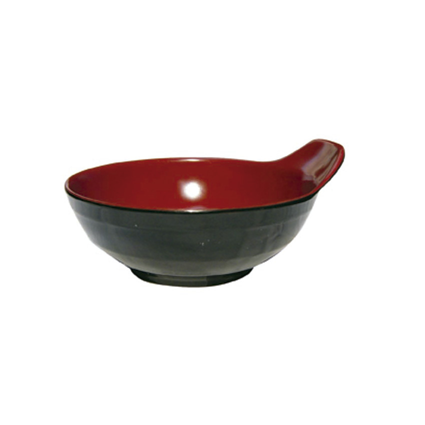 TIGELA COM ABA 10,5 X 4 CM (VERMELHO / PRETO)