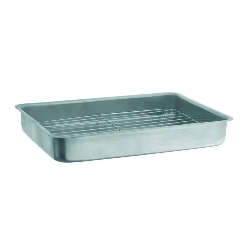 Assadeira 2 c/grelha alta c/alça - 33x22x5,5 cm - INMETRO nº 632/2019