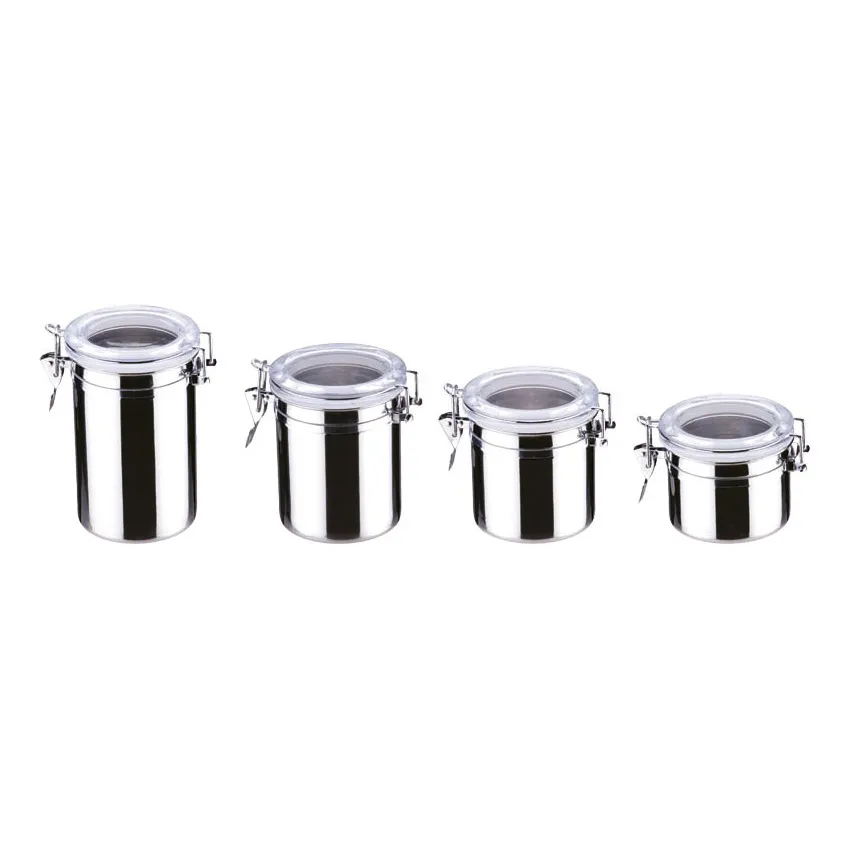 CONJUNTO 04 POTES MANTIMENTOS 9 / 12 / 14,5 / 18,5 CM