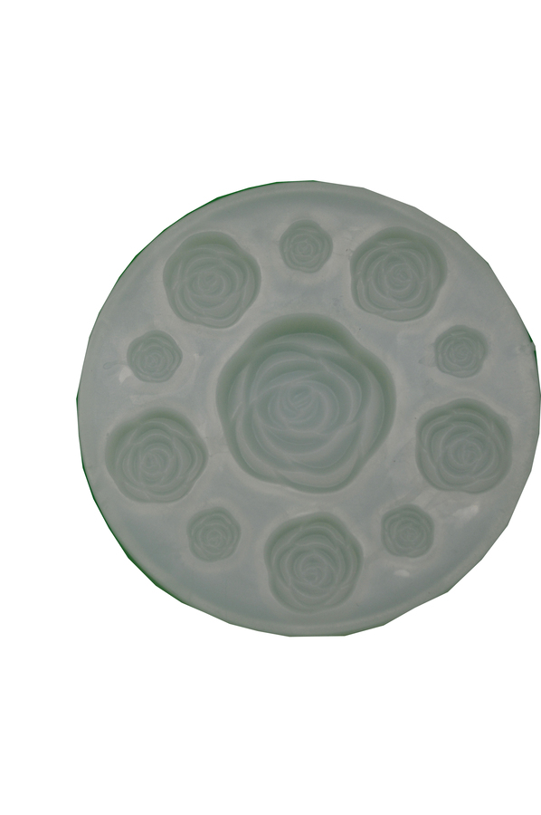 MOLDE DE SILICONE COROA DE FLORES DIAM 9 CM