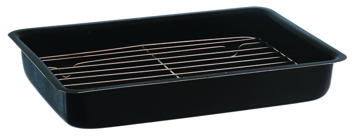 Assadeira AA retangular funda 2 c/ grelha - 33x22x5,5 cm - INMETRO nº 417/2019