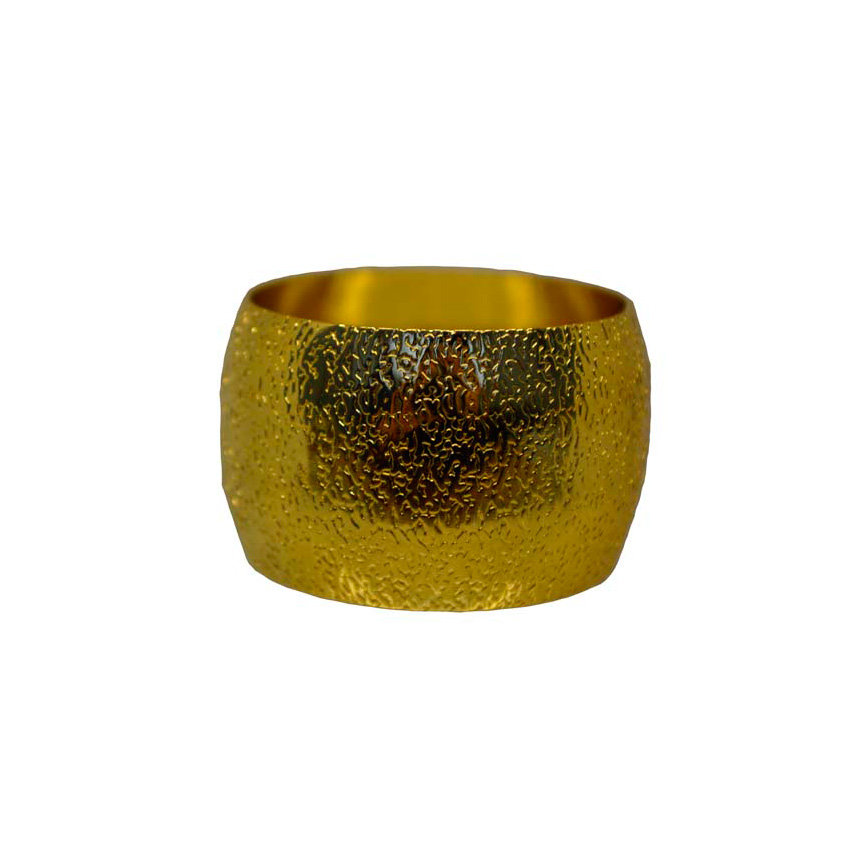 CJ 06 ANÉIS DE GUARDANAPOS FOSCOS DOURADOS DIAM 4 X 2,8 CM