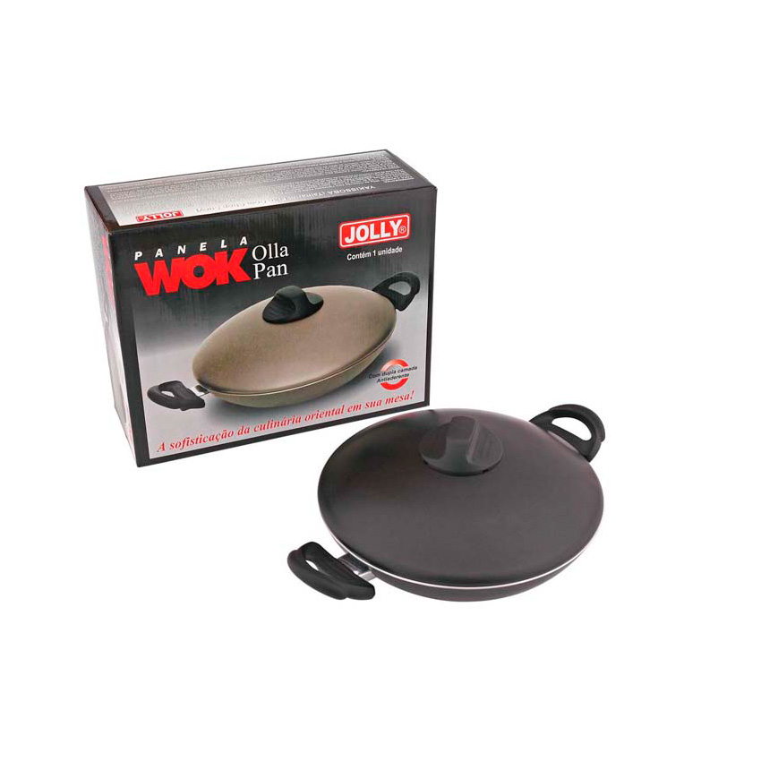 Frigideira Wok c/ Caixa ø 25 x 5,8 cm - INMETRO nº 732/2019