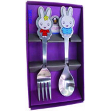 CONJUNTO COLHERES E GARFO INFANTIL COL 145mm