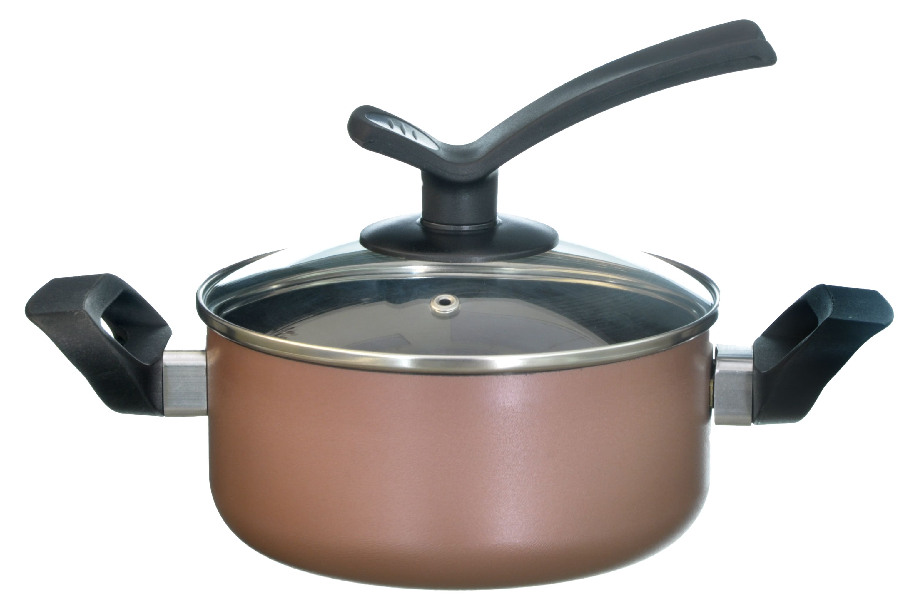 CAÇAROLA DEFINITIVA AA ROSE/PRETO 18 TPA VIDRO POMEL 33283  