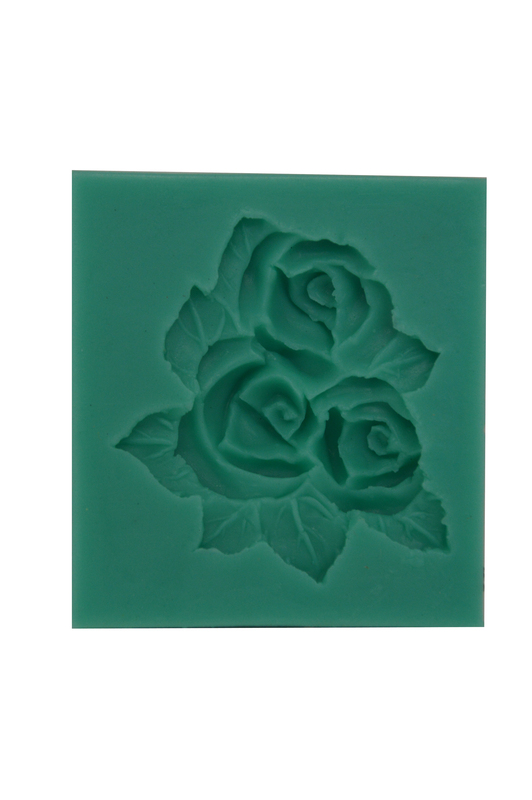 MOLDE DE SILICONE BUQUE ROSAS 5,5 X 5 CM