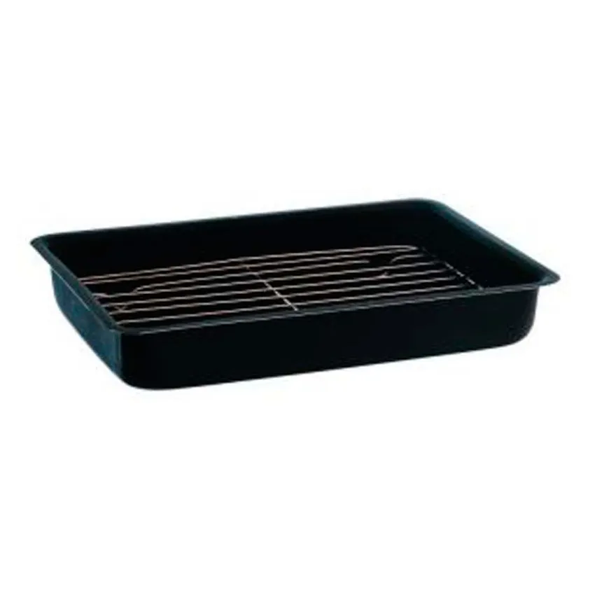Assadeira AA retangular funda 3 c/ grelha - 38x26x6 cm - INMETRO nº 417/2019