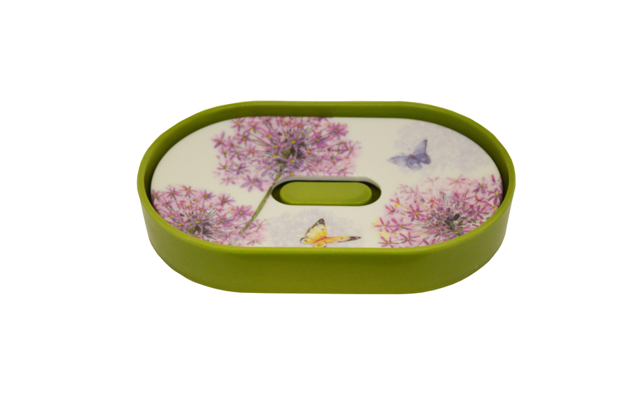 PORTA SABONETE DECORADO DIAM 15 X 9,3CM