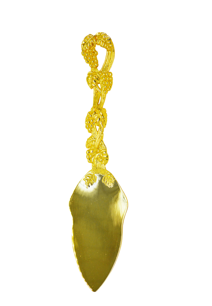ESPÁTULA BOLO 9 X 9 X 4,5 CM DOURADA FESTA