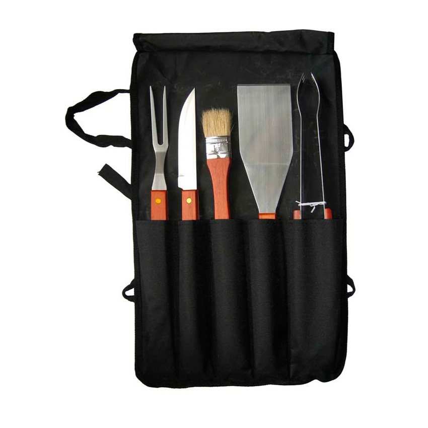 CONJUNTO 5 PEÇAS CHURRASCO NA BOLSA